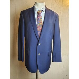 Brooks Brothers Regent Sport Coat Mens 39 R Blue Wool Mohair Half Lined Blazer